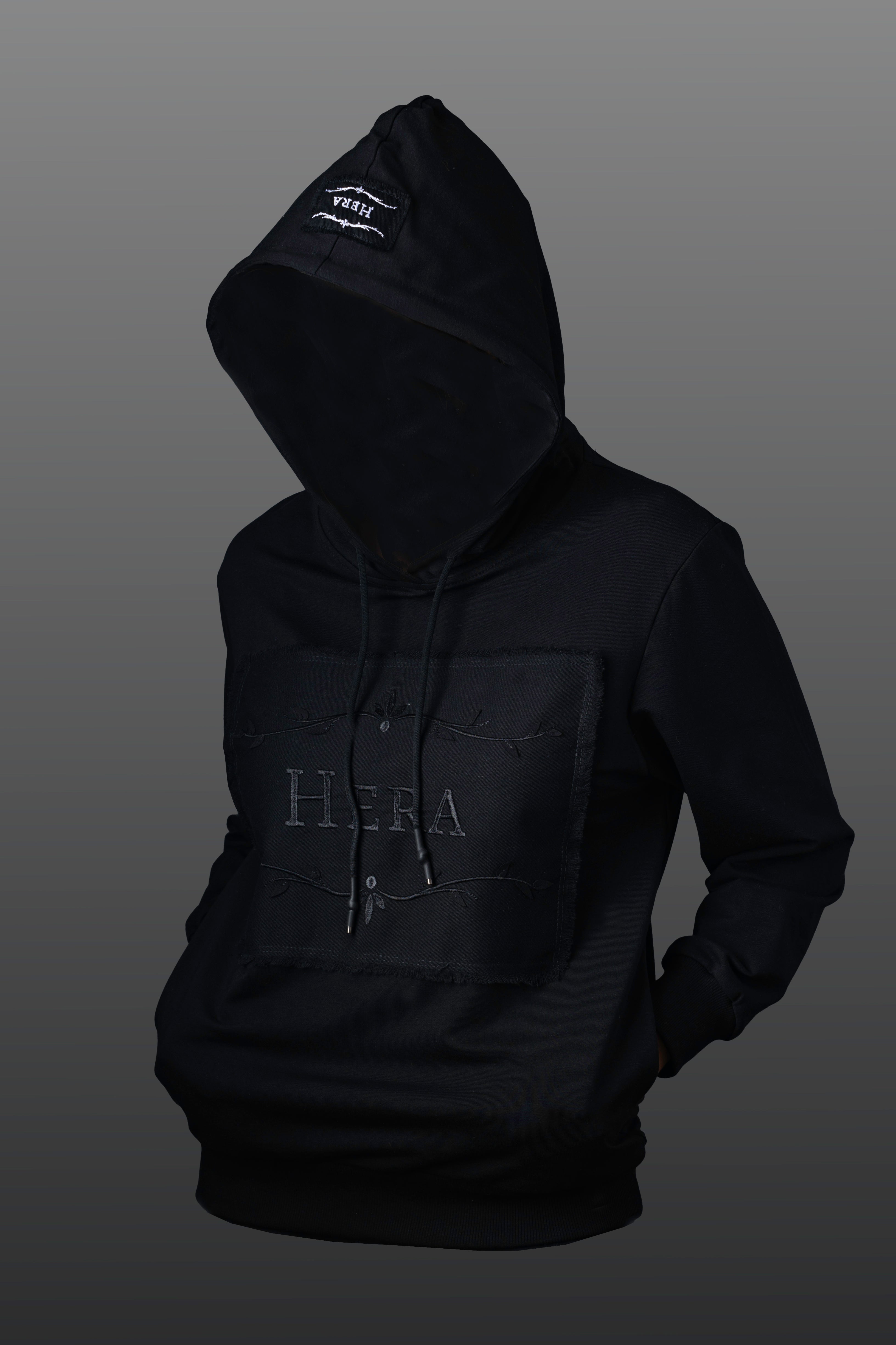 Black Hoodie "Hera" - Woman