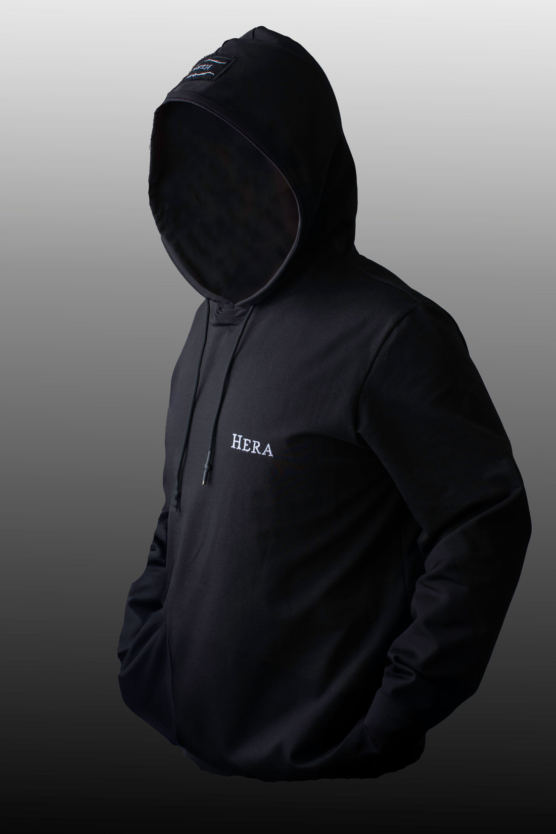 Sudadera negra con capucha "Hera" - Hombre