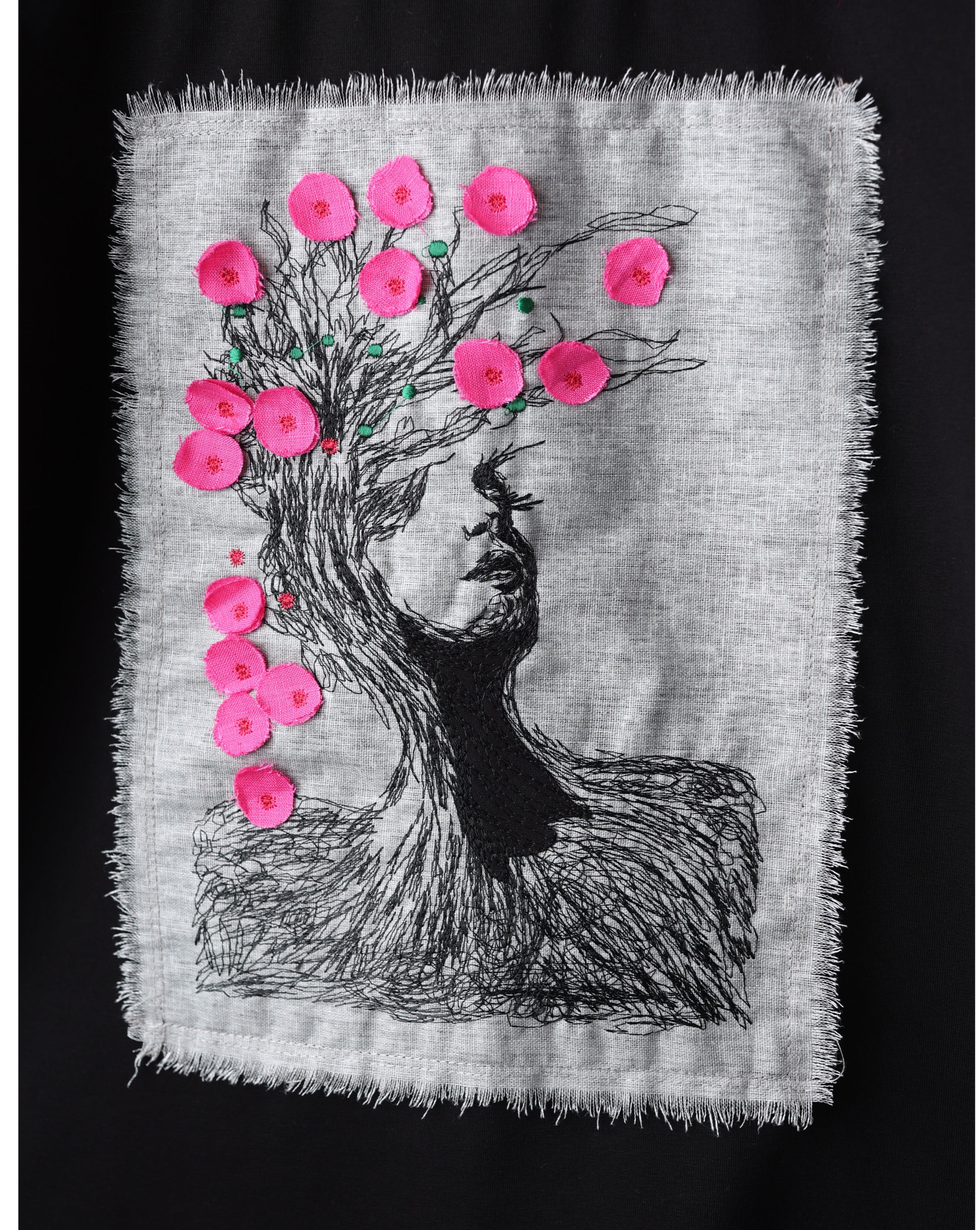 Fuchsia Blossom Tree Girl